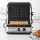 Breville BGR700BSS electric grill with one-touch presets, reversible ceramic plates, and open flat BBQ mode