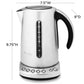 Breville Variable-Temperature Tea & Coffee Kettle with 5 varietal settings and cordless 7.5 cup capacity