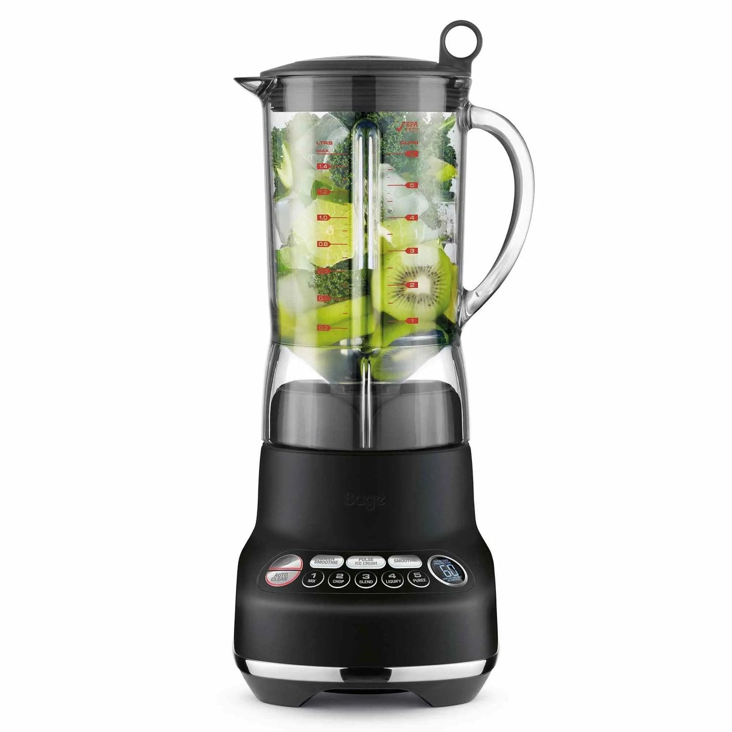 Breville Fresh and Furious Blender silver model with Kinetix® Bowl and Blade system and LED display