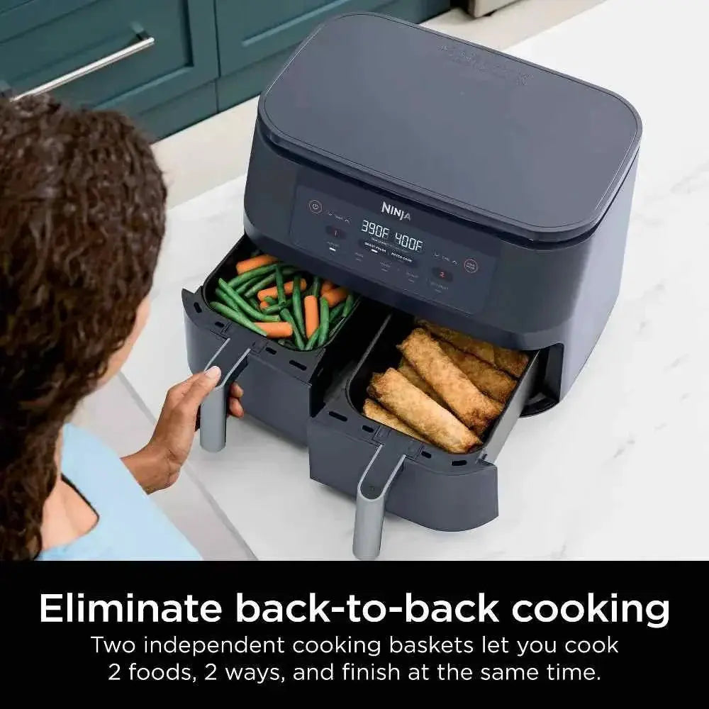 Ninja Foodi 6qt DualZone 2-Basket Air Fryer with 6-quart capacity and customizable cooking programs