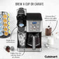 Cuisinart Coffee Maker 2-in-1 automatic brewer with 12-cup glass carafe and single-serve pod compatibility