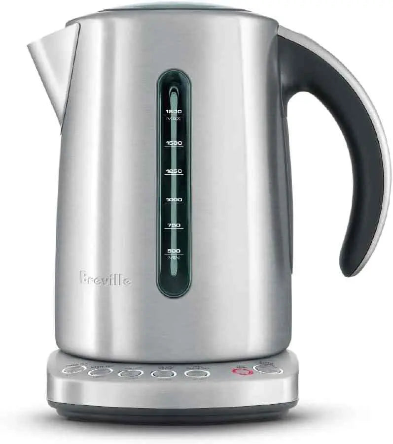 Breville Variable-Temperature Tea & Coffee Kettle with 5 pre-programmed settings and cordless 7.5 cup capacity