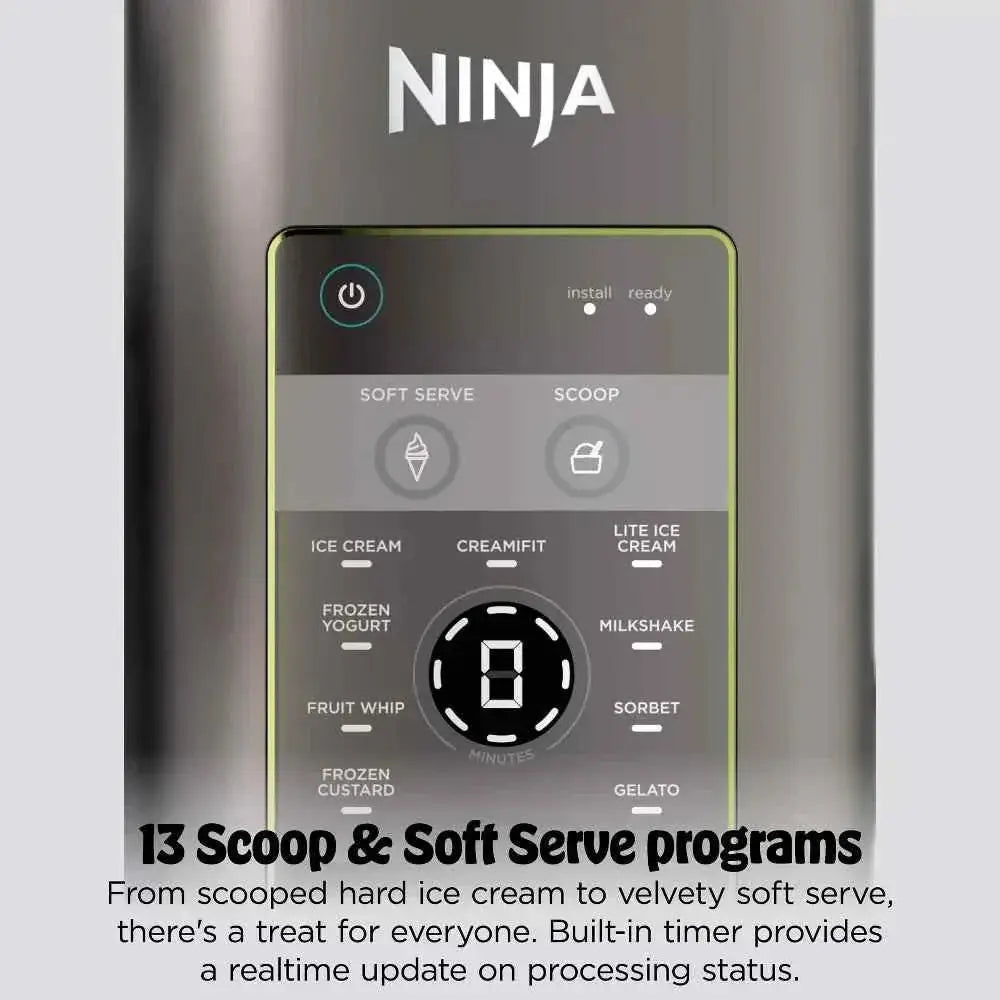 Ninja CREAMi Scoop & Swirl ice cream maker with 13 programs and soft serve functionality