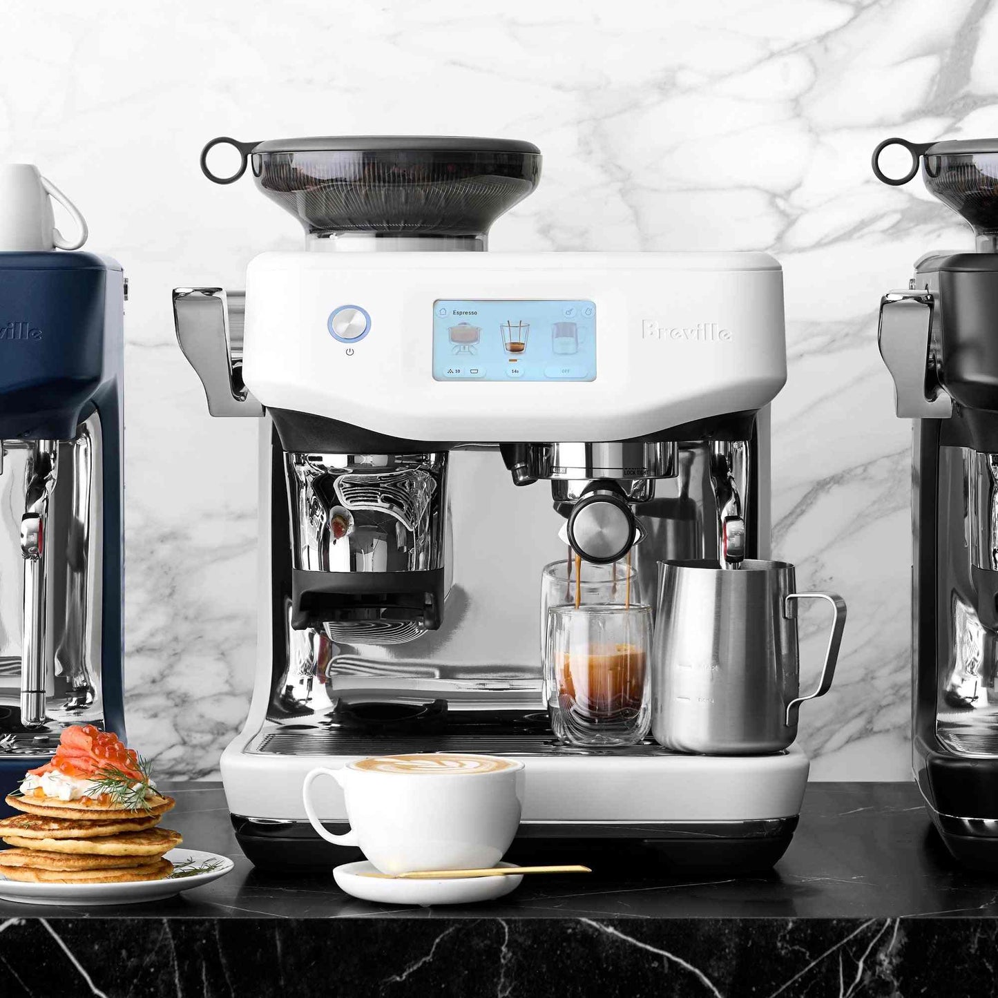 Breville Barista Touch Impress espresso machine with integrated grinder and touchscreen display