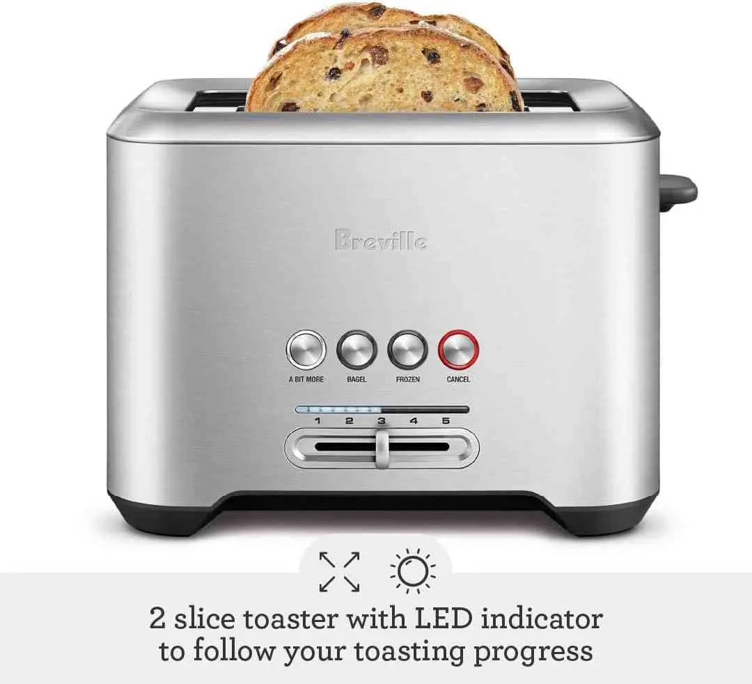 Breville BTA720XL 2-slice stainless steel toaster with smart browning control and Lift and Look feature