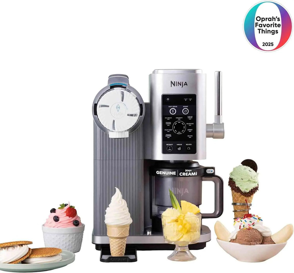 Ninja CREAMi Scoop & Swirl ice cream maker with 13 programs, soft serve, and customization options