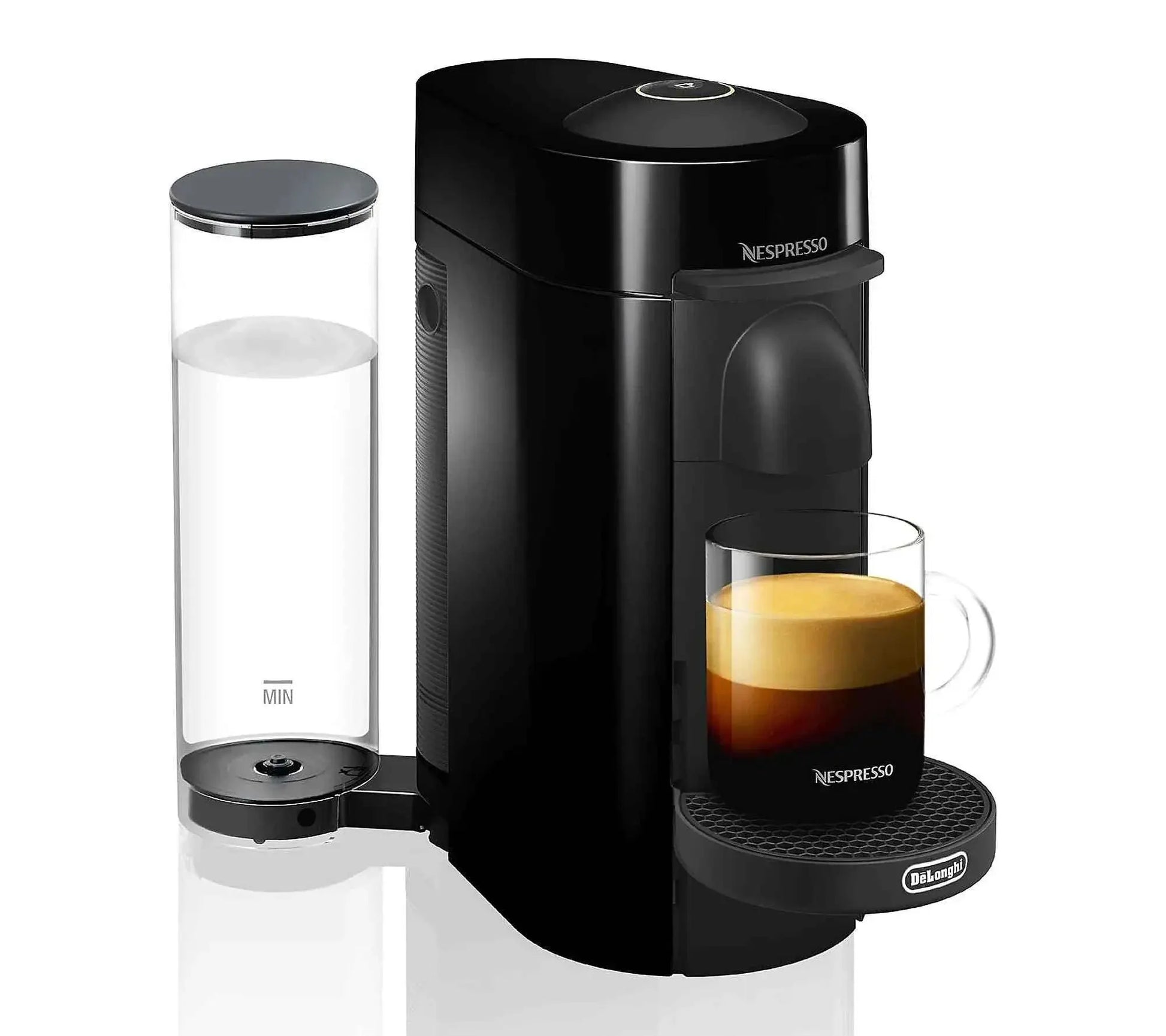 Nespresso Vertuo Plus single serve coffee and espresso machine with fast heat-up and recyclable pods