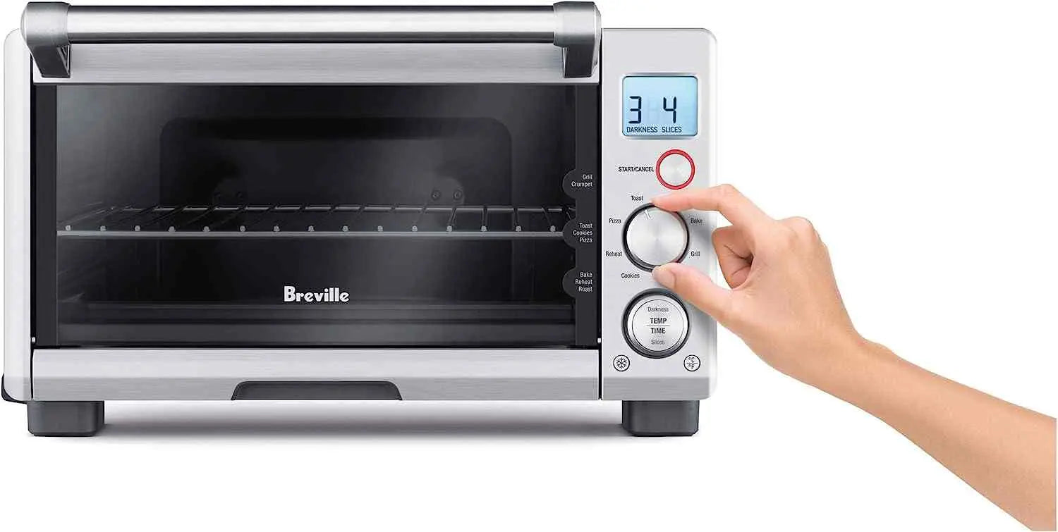 Breville Compact Smart Oven BOV650XL brushed stainless steel with LCD display and 8 cooking functions