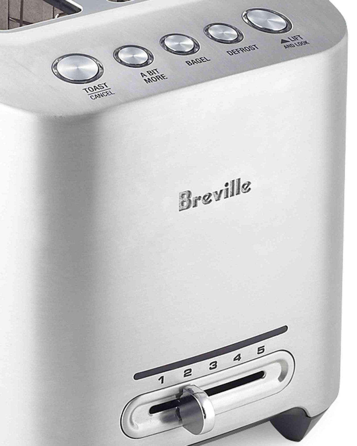 Breville 4-slice stainless steel toaster with extra wide slots and smart features