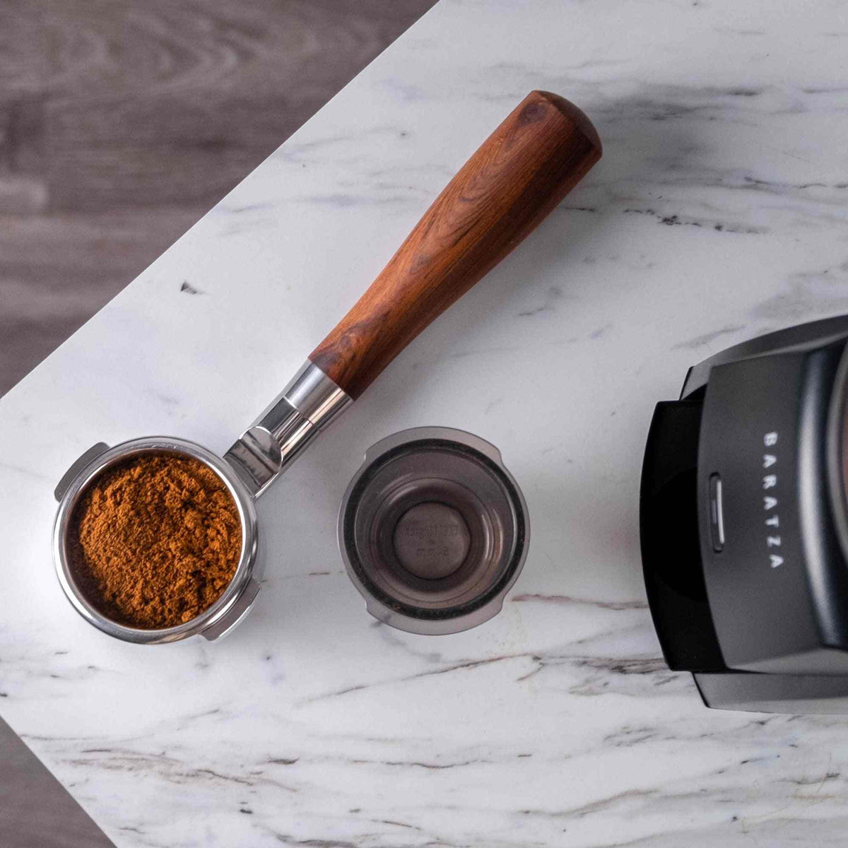 Baratza Encore ESP electric burr coffee grinder with 40 grind settings and portafilter adapter