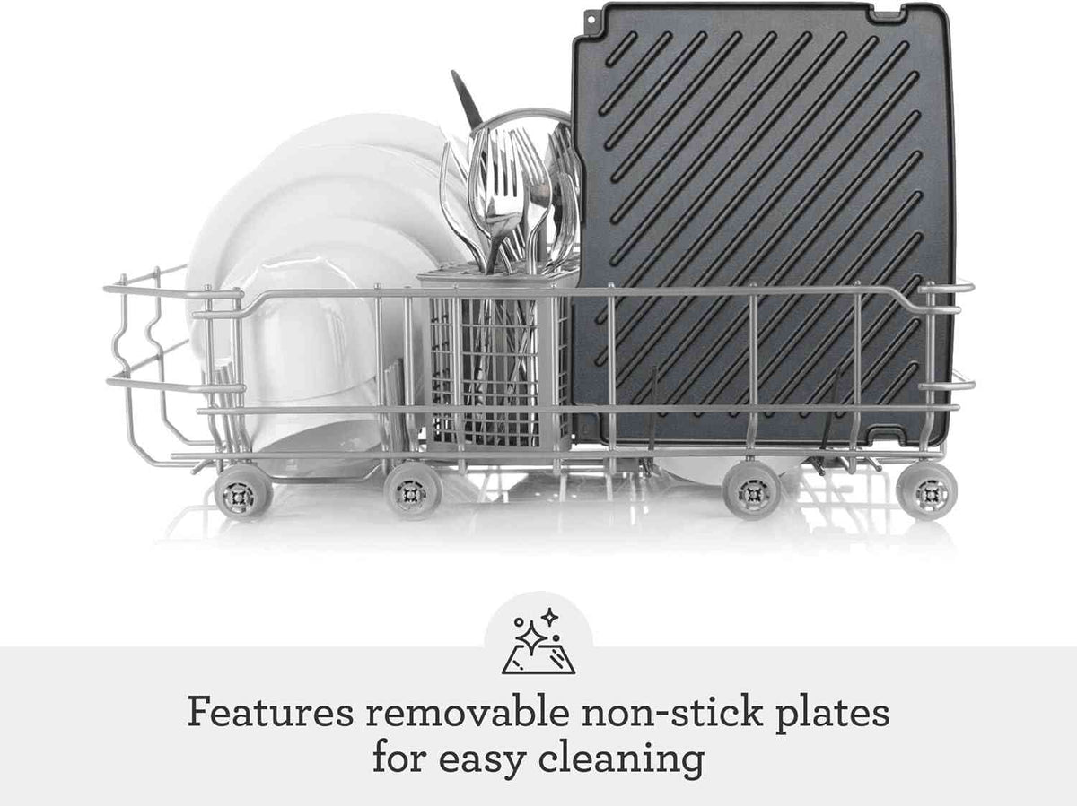 Breville BGR700BSS countertop electric grill with one-touch presets and reversible ceramic plates