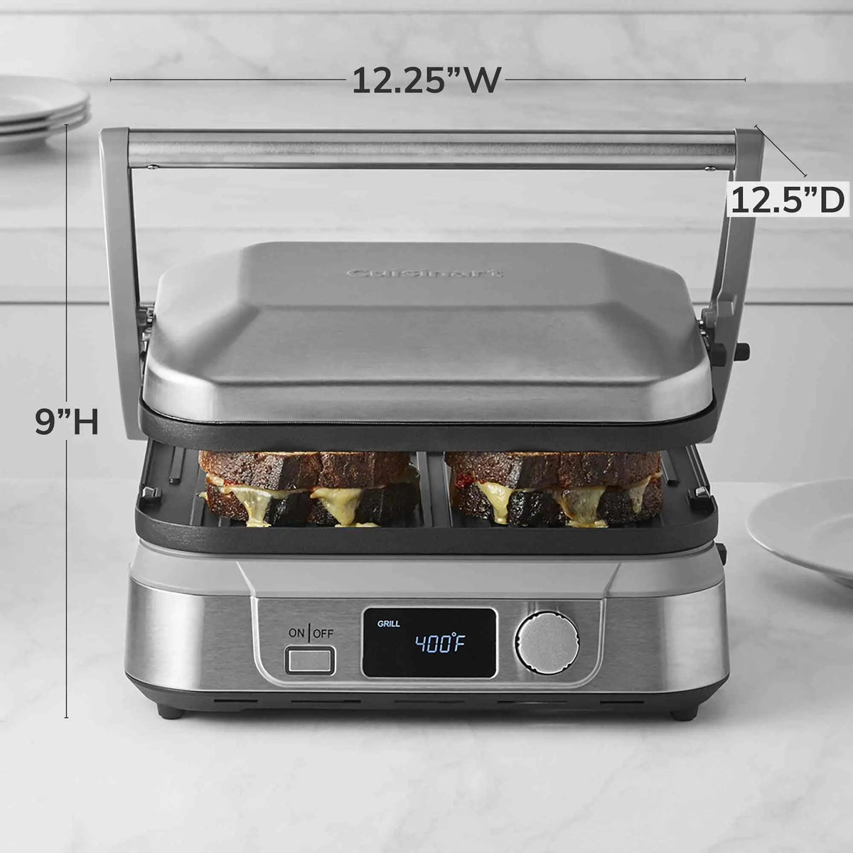 Cuisinart GR-5BWS Electric Griddler FIVE 5-in-1 contact grill with digital controls and adjustable temperature