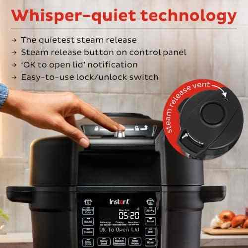 Instant Pot Duo Crisp 6.5 Qt air fryer and pressure cooker combo with 13-in-1 multifunction and stainless steel air fryer lid