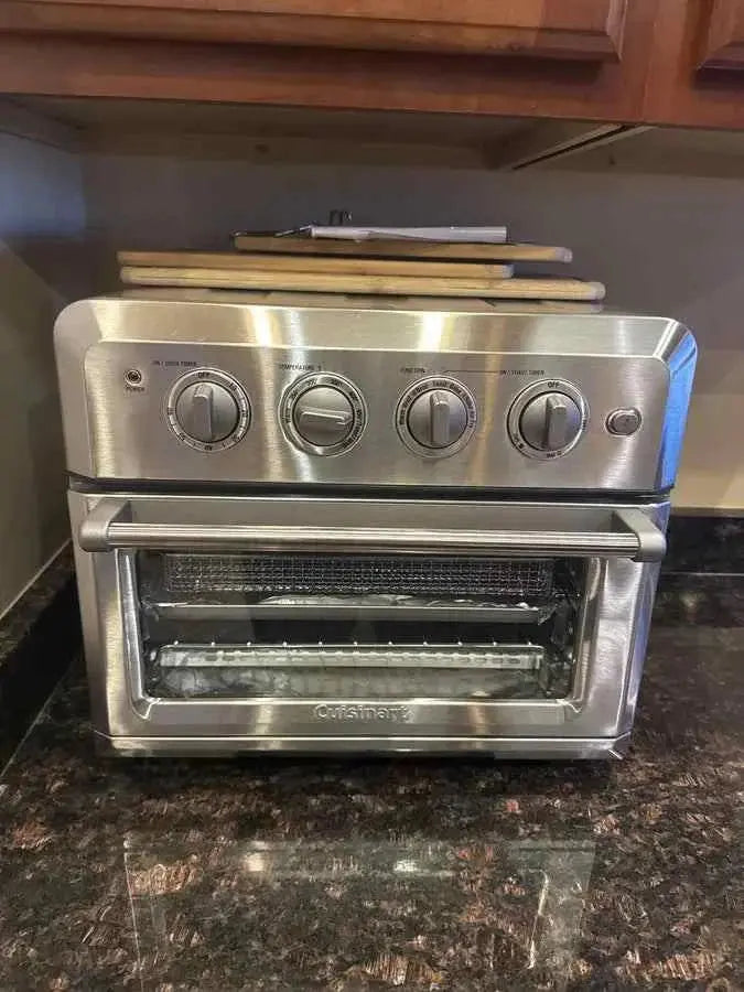Cuisinart Air Fryer Toaster Oven 7-in-1 stainless steel with air fryer basket and multiple cooking functions