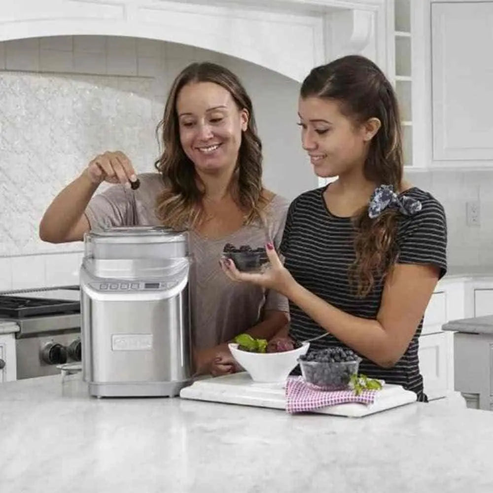 Cuisinart Electric Ice Cream Maker Machine ICE-70 stainless steel with digital controls and 2-quart capacity
