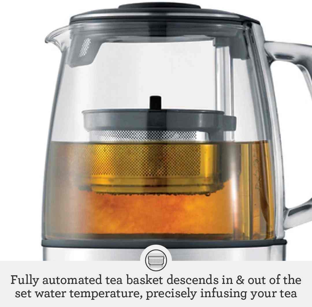 Breville One-Touch Tea Maker BTM800XL silver electric tea brewer with adjustable temperature and strength settings