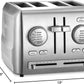 Cuisinart CPT-640P1 stainless steel 4-slice toaster with multiple presets and wide slots