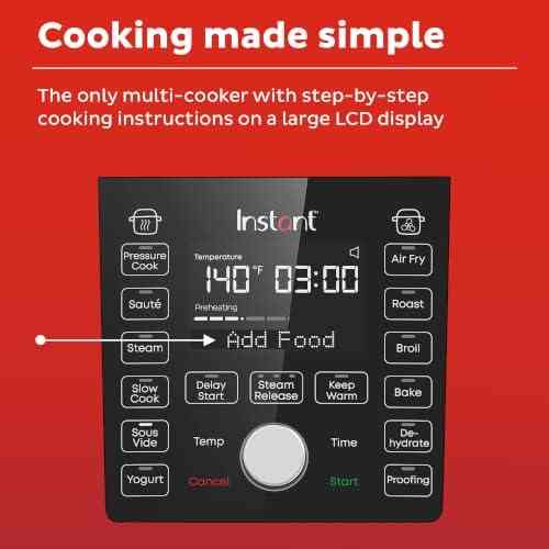Instant Pot Duo Crisp 6.5 Qt air fryer and pressure cooker combo with 13-in-1 functionality and stainless steel air fryer lid
