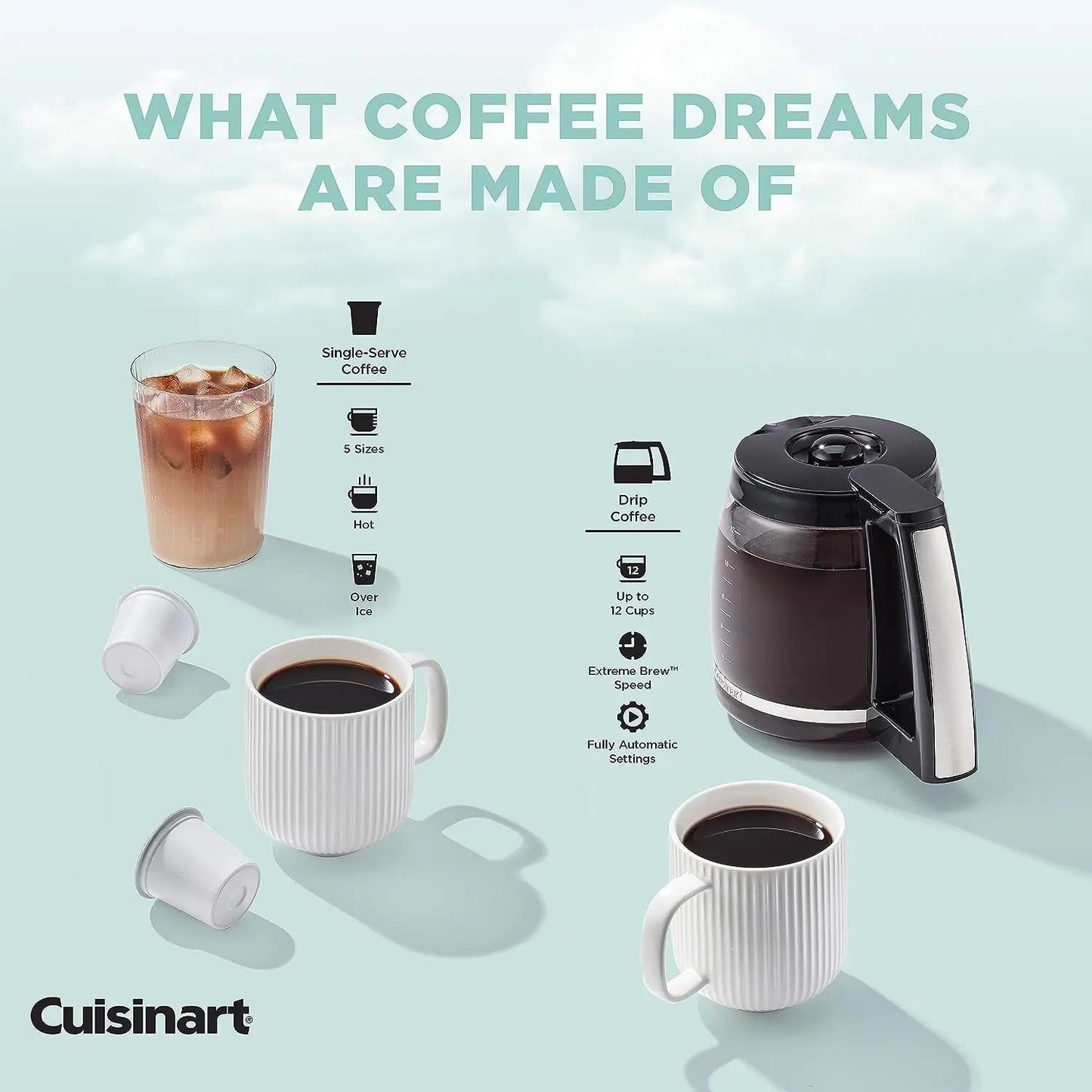 Cuisinart Coffee Maker, 12-Cup Glass Carafe, Automatic Coffee Maker Cuisinart