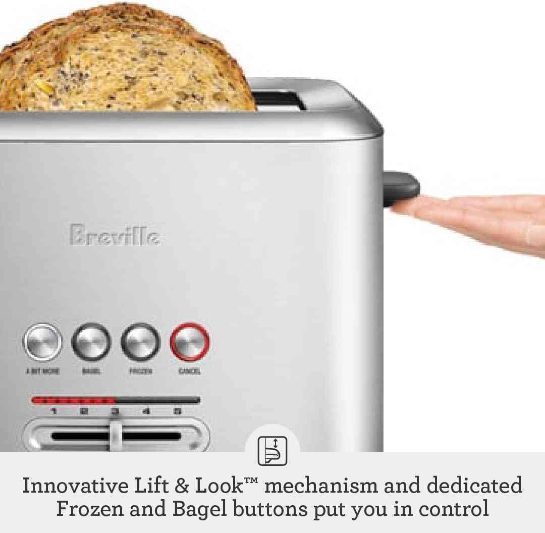 Breville BTA720XL 2-slice stainless steel toaster with A Bit More button and Lift and Look feature