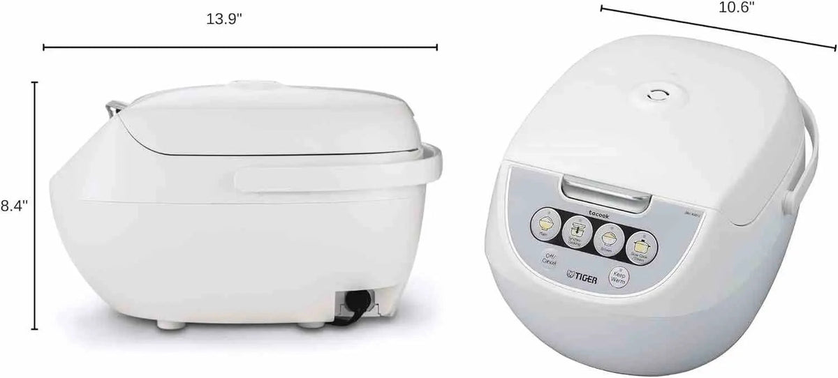 TIGER JBV-A10U 5.5-cup rice cooker with syncro-cooking function and food steamer basket