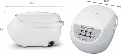 TIGER JBV-A10U 5.5-cup rice cooker with syncro-cooking function and food steamer basket