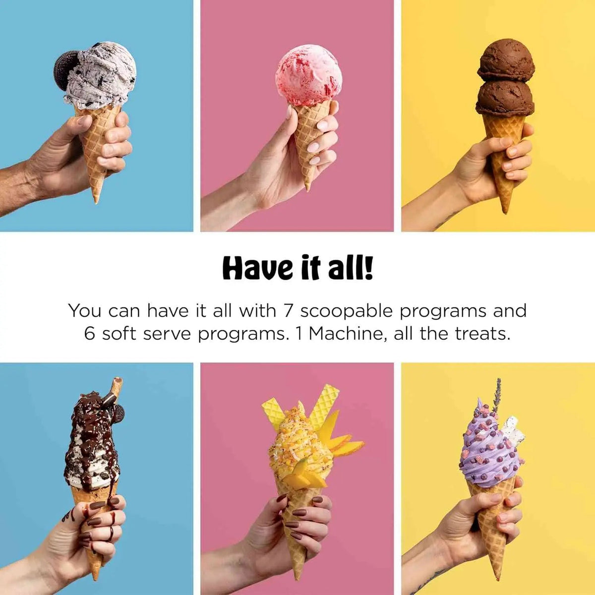 Ninja CREAMi Scoop & Swirl ice cream maker with 13 programs and soft serve functionality