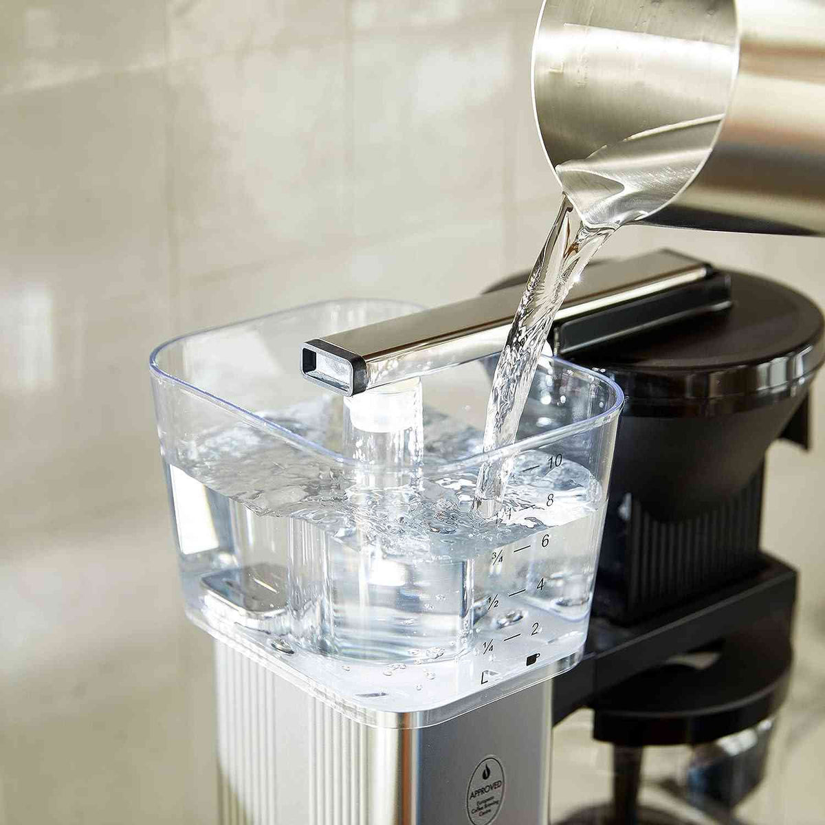 Technivorm Moccamaster KBGV Select 10-cup coffee maker with brew volume selector and glass carafe brewing aromatic coffee
