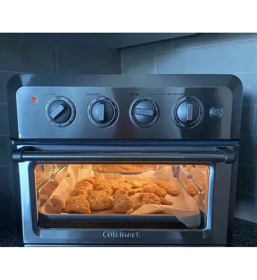 Cuisinart Air Fryer Toaster Oven 7-in-1 stainless steel with air fryer basket and baking pan