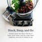 Vitamix Ascent Series 12-cup black food processor attachment with BPA-free, dishwasher-safe design and multi-use stainless steel blades