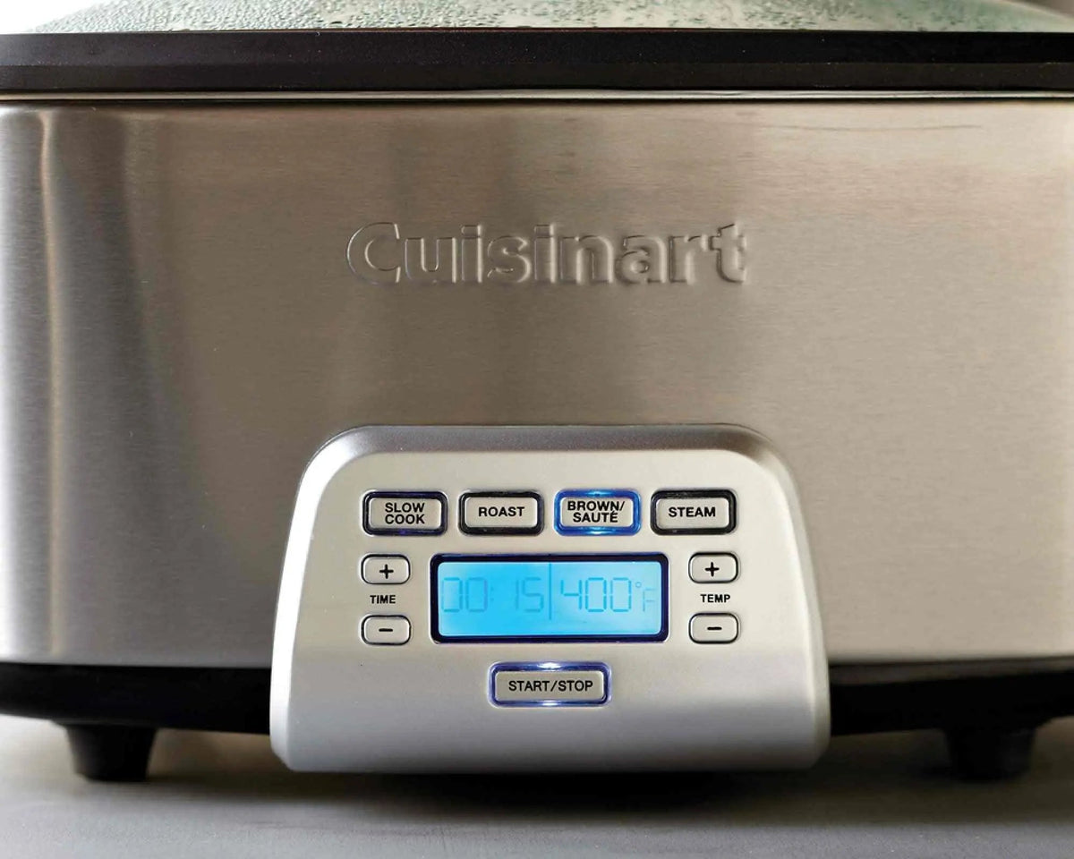 Cuisinart MSC-800 7-quart stainless steel multicooker with programmable slow cook, roast, sauté, and steam functions