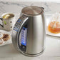 Cuisinart 1.7-Liter cordless stainless steel electric kettle with six preset temperature settings and blue LED controls