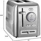 Cuisinart CPT-620 stainless steel 2-slice toaster with multiple functions and customizable shade control