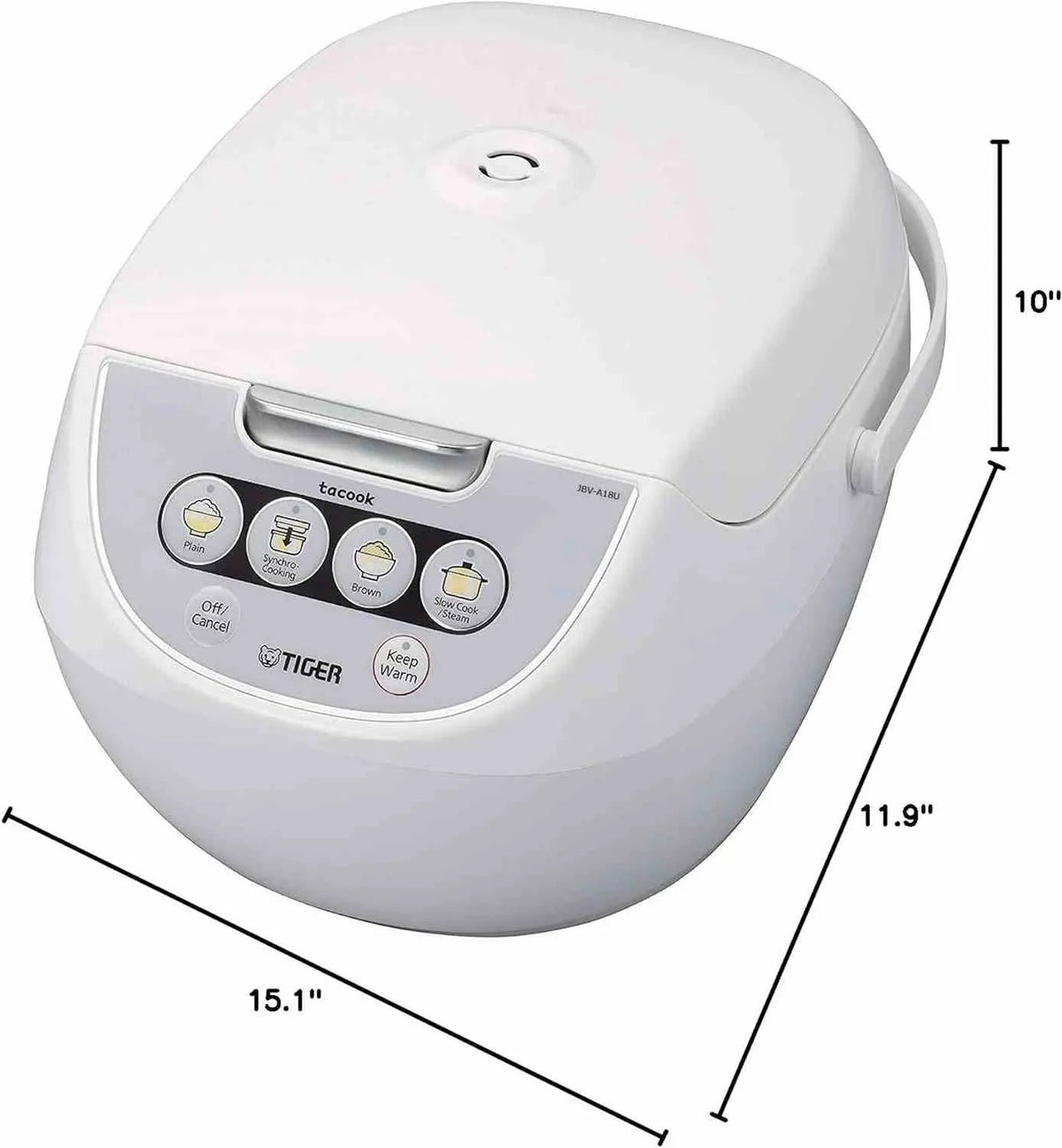 TIGER JBV-A10U 5.5-Cup Micom Rice Cooker with food steamer and synchro-cooking function