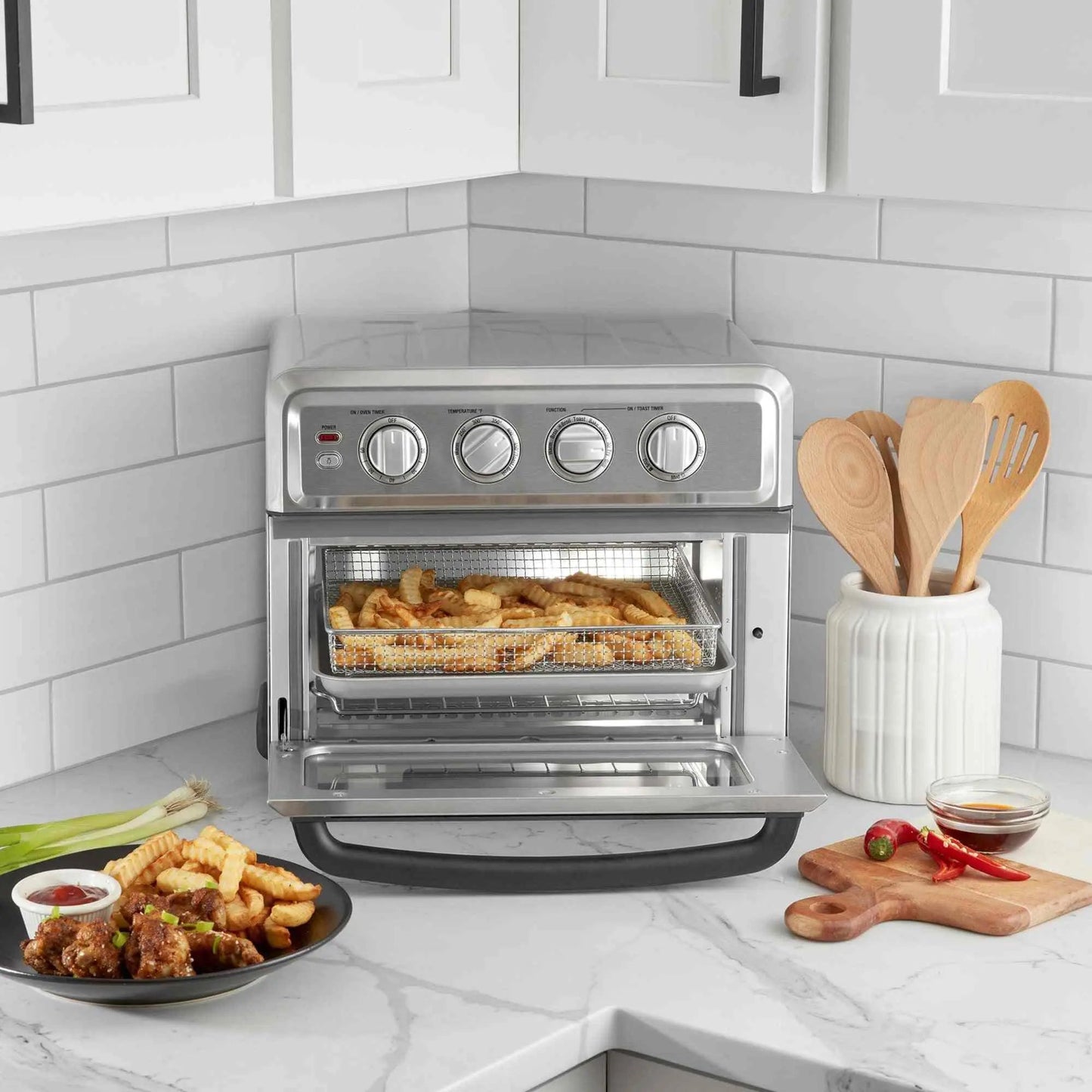 Cuisinart Air Fryer Toaster Oven 7-in-1 stainless steel countertop appliance with air fryer, toaster, and convection functions