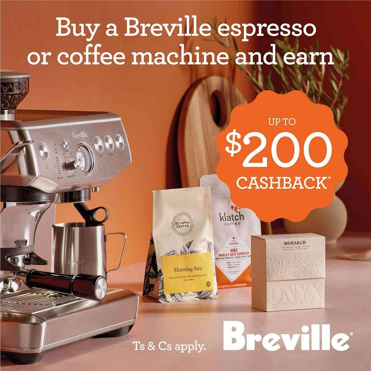 Breville Bambino Espresso Machine stainless steel with compact design and steam wand for lattes
