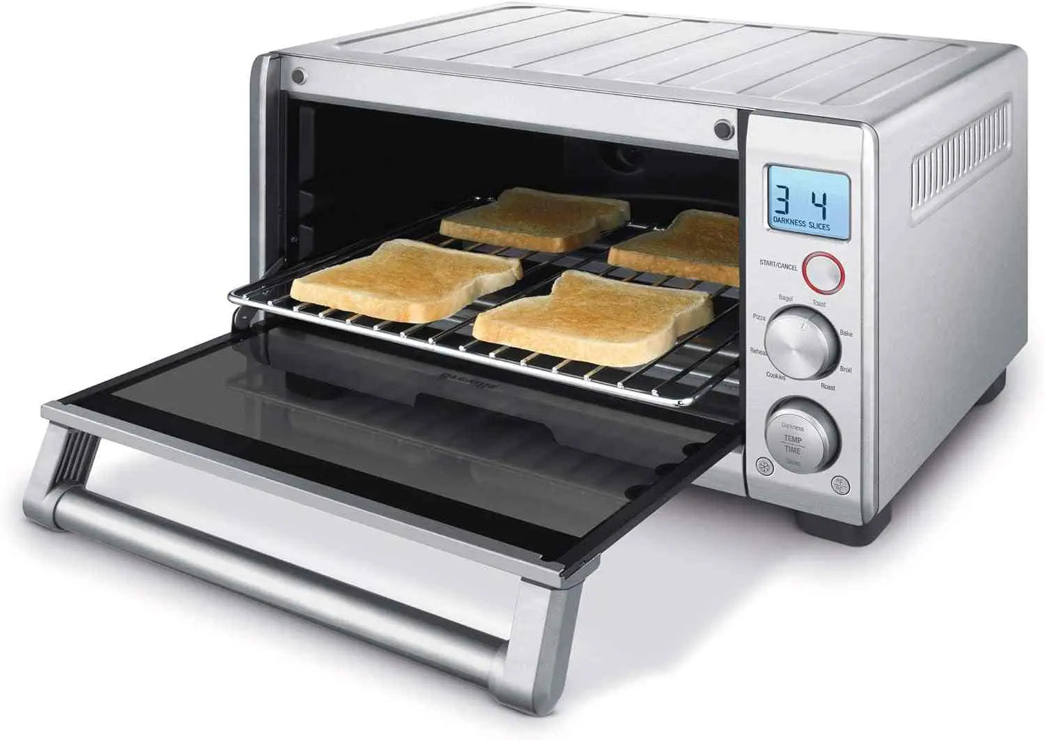 Breville Compact Smart Oven BOV650XL brushed stainless steel toaster oven with Element iQ system and 8 cooking functions