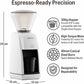 Baratza Encore ESP electric burr coffee grinder with 40 grind settings and portafilter dosing cup