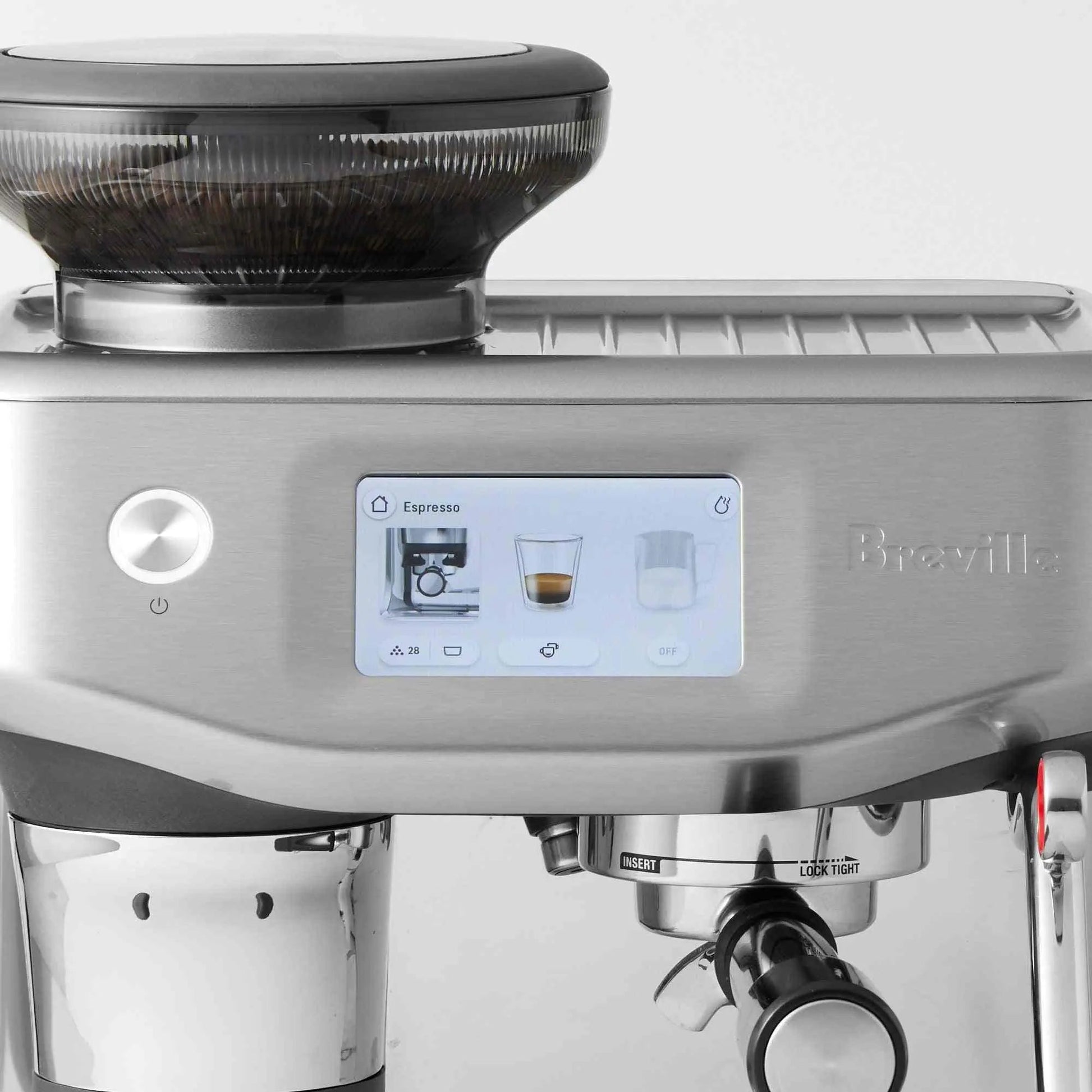 Breville Barista Touch Impress espresso machine with grinder and touchscreen display