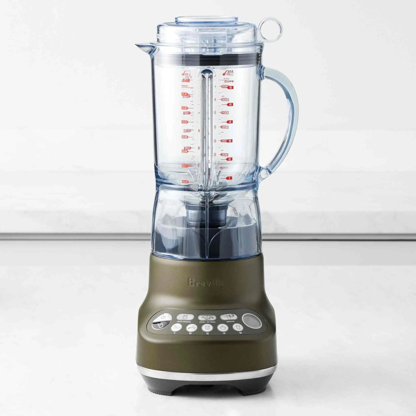 Breville Fresh and Furious Blender silver model with Kinetix® Blade system and LED controls