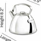 All-Clad Specialty Stainless Steel Tea Kettle 2 QT with whistle and induction-compatible base