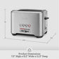 Breville BTA720XL two-slice toaster in brushed stainless steel with A Bit More and Lift and Look features