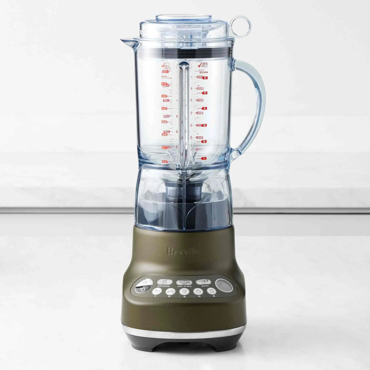 Breville Fresh and Furious Blender silver model with Kinetix® Blade system and LED controls