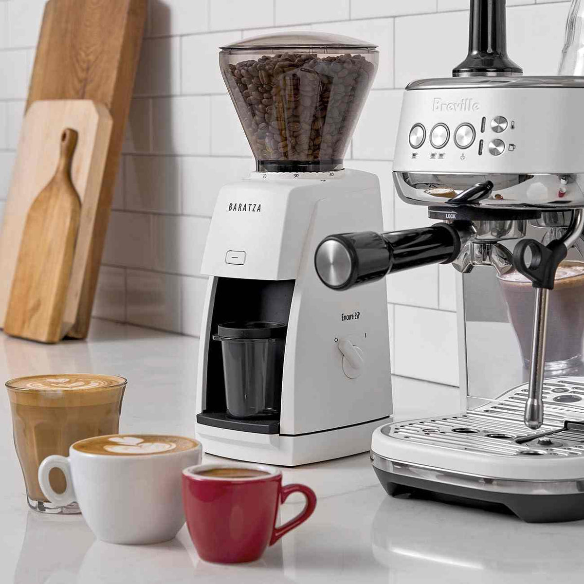 Baratza Encore ESP electric burr coffee grinder with 40 grind settings and portafilter adapter