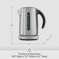 Breville Variable-Temperature Tea & Coffee Kettle with 5 preset settings, cordless design, and keep warm function