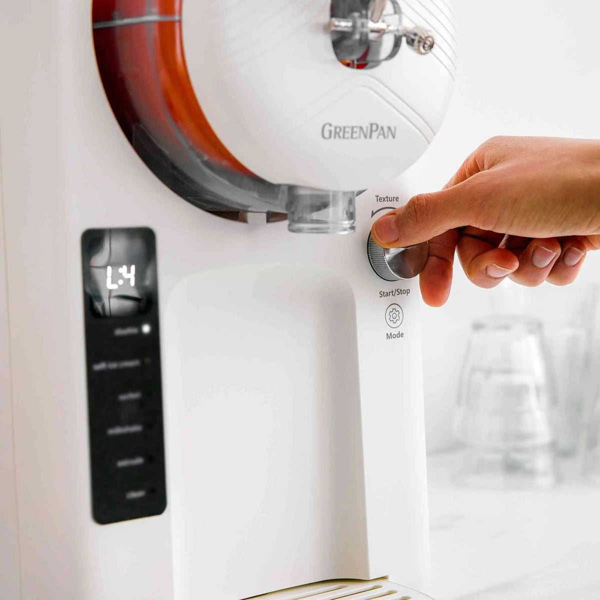 GreenPan Frost Ice Cream and Frozen Drink Maker with 6 preset programs and digital control panel