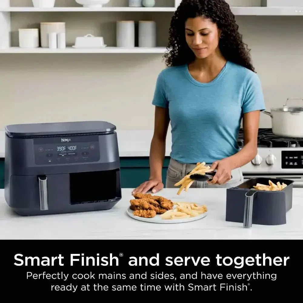 Ninja Foodi 6qt DualZone 2-Basket Air Fryer with 6-quart capacity and Smart Finish technology