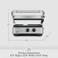 Breville BGR700BSS electric countertop grill with one-touch presets and reversible ceramic plates