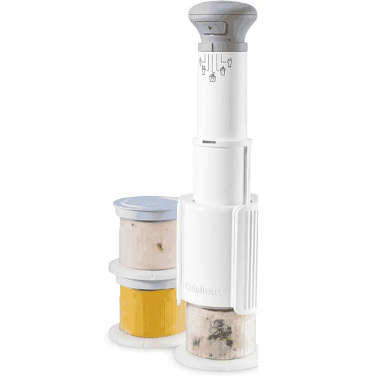 Cuisinart FastFreeze 5-in-1 ice cream maker with preset programs for ice cream, sorbet, milkshakes, and slushies