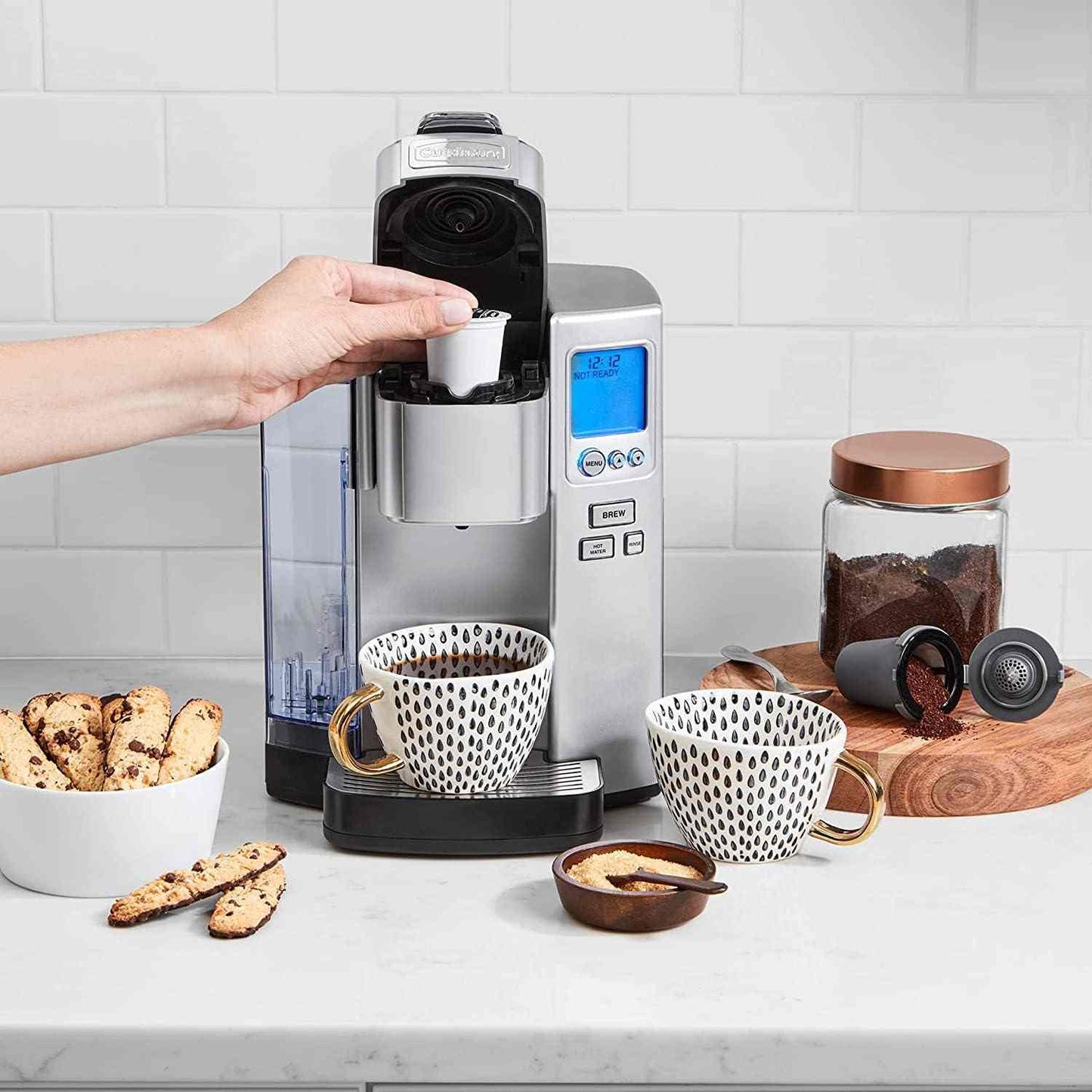 Cuisinart Coffee Maker single serve with 72-ounce reservoir and HomeBarista filter cup